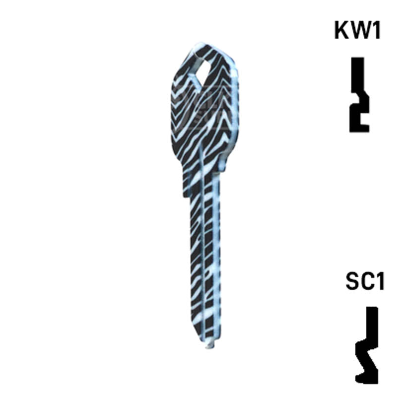 Happy Keys- Zebra Key (Choose Keyway) Residential-Commercial Key Howard Keys
