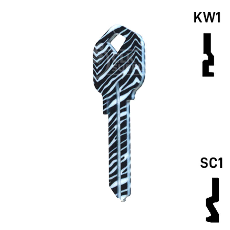 Happy Keys- Zebra Key (Choose Keyway) Residential-Commercial Key Howard Keys
