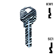 Happy Keys- Zebra Key (Choose Keyway) Residential-Commercial Key Howard Keys