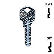 Happy Keys- Zebra Key (Choose Keyway) Residential-Commercial Key Howard Keys