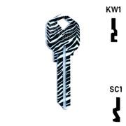 Happy Keys- Zebra Key (Choose Keyway) Residential-Commercial Key Howard Keys