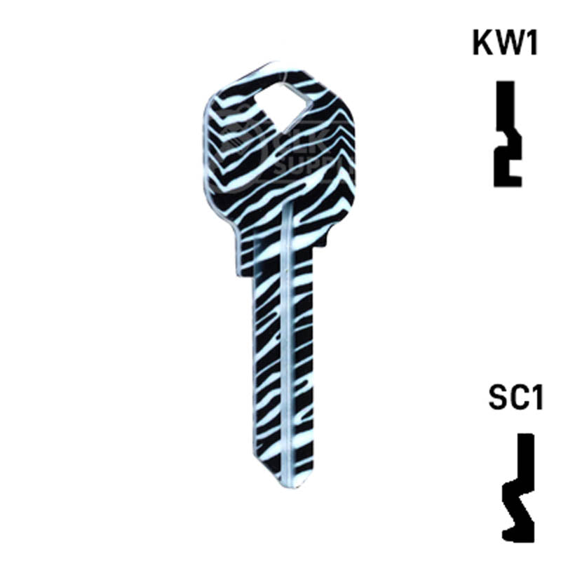 Happy Keys- Zebra Key (Choose Keyway) Residential-Commercial Key Howard Keys