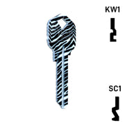 Happy Keys- Zebra Key (Choose Keyway) Residential-Commercial Key Howard Keys