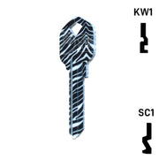 Happy Keys- Zebra Key (Choose Keyway) Residential-Commercial Key Howard Keys