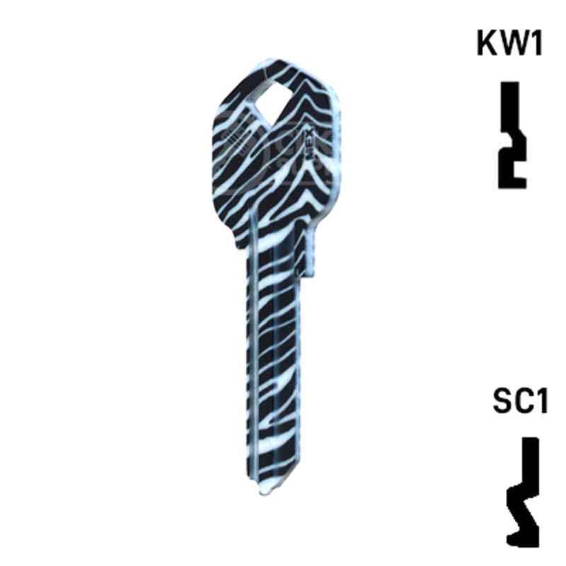Happy Keys- Zebra Key (Choose Keyway) Residential-Commercial Key Howard Keys