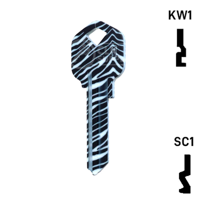 Happy Keys- Zebra Key (Choose Keyway) Residential-Commercial Key Howard Keys