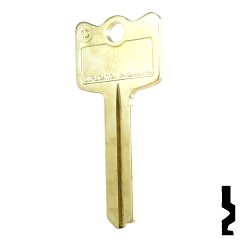 IC Core Arrow 1D Key Residential-Commercial Key Ilco