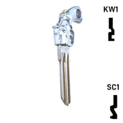 Key Art Gun Key - Choose Keyway SC1 or KW1/KW10 Residential-Commercial Key Gun Keys