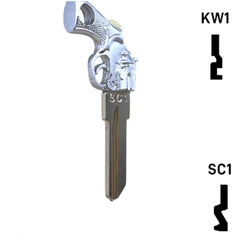 Key Art Gun Key - Choose Keyway SC1 or KW1/KW10 Residential-Commercial Key Gun Keys