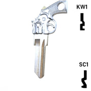 Key Art Gun Key - Choose Keyway SC1 or KW1/KW10 Residential-Commercial Key Gun Keys