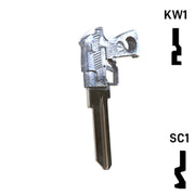 Key Art Pistol Key - Choose Keyway SC1 or KW1/KW10 Residential-Commercial Key Gun Keys