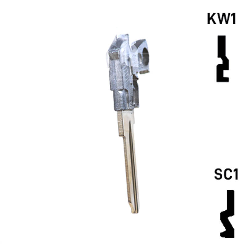 Key Art Pistol Key - Choose Keyway SC1 or KW1/KW10 Residential-Commercial Key Gun Keys