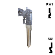 Key Art Pistol Key - Choose Keyway SC1 or KW1/KW10 Residential-Commercial Key Gun Keys