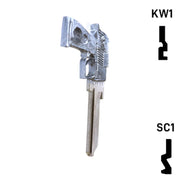 Key Art Pistol Key - Choose Keyway SC1 or KW1/KW10 Residential-Commercial Key Gun Keys
