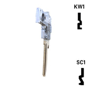 Key Art Pistol Key - Choose Keyway SC1 or KW1/KW10 Residential-Commercial Key Gun Keys