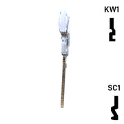 Key Art Pistol Key - Choose Keyway SC1 or KW1/KW10 Residential-Commercial Key Gun Keys