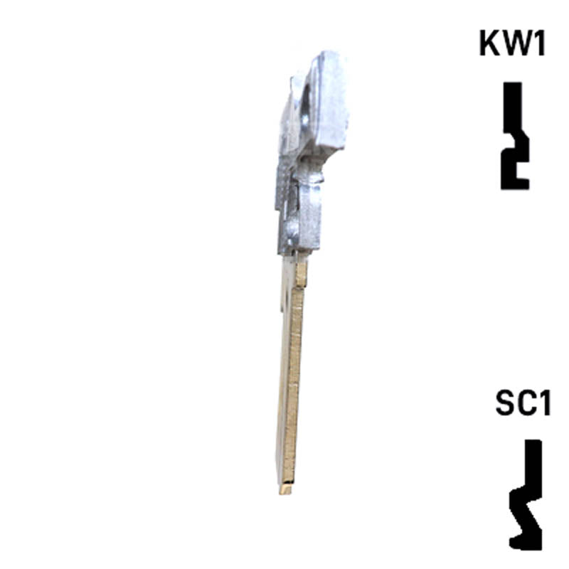 Key Art Pistol Key - Choose Keyway SC1 or KW1/KW10 Residential-Commercial Key Gun Keys