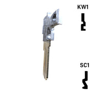 Key Art Pistol Key - Choose Keyway SC1 or KW1/KW10 Residential-Commercial Key Gun Keys