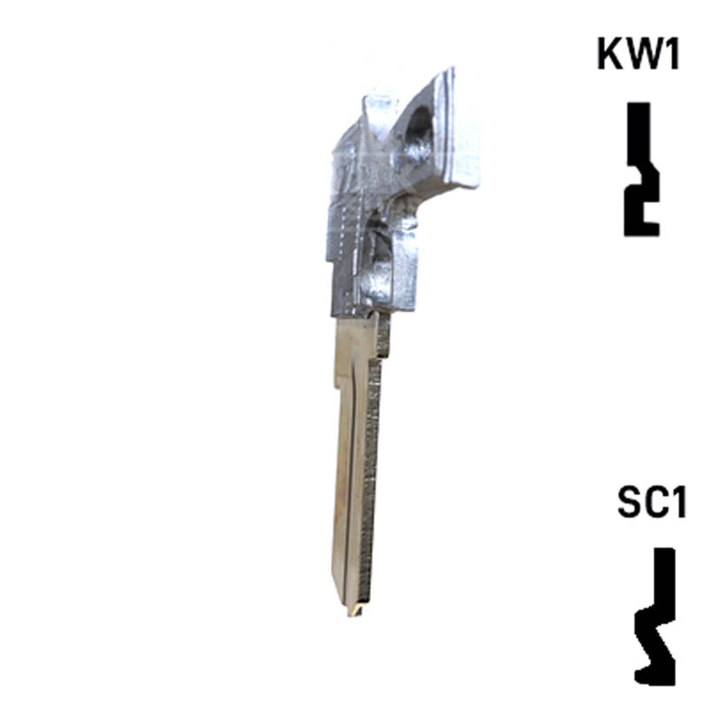 Key Art Pistol Key - Choose Keyway SC1 or KW1/KW10 Residential-Commercial Key Gun Keys