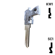 Key Art Pistol Key - Choose Keyway SC1 or KW1/KW10 Residential-Commercial Key Gun Keys