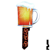 Key Shapes -BEER MUG- Kwikset Key Residential-Commercial Key Lucky Line