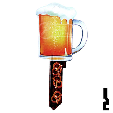 Key Shapes -BEER MUG- Kwikset Key Residential-Commercial Key Lucky Line
