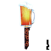 Key Shapes -BEER MUG- Kwikset Key Residential-Commercial Key Lucky Line