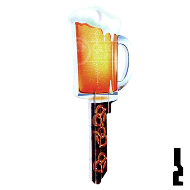 Key Shapes -BEER MUG- Kwikset Key Residential-Commercial Key Lucky Line