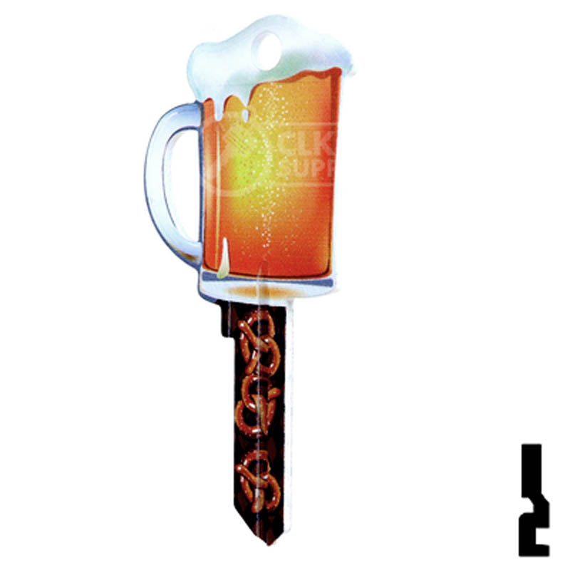 Key Shapes -BEER MUG- Kwikset Key Residential-Commercial Key Lucky Line