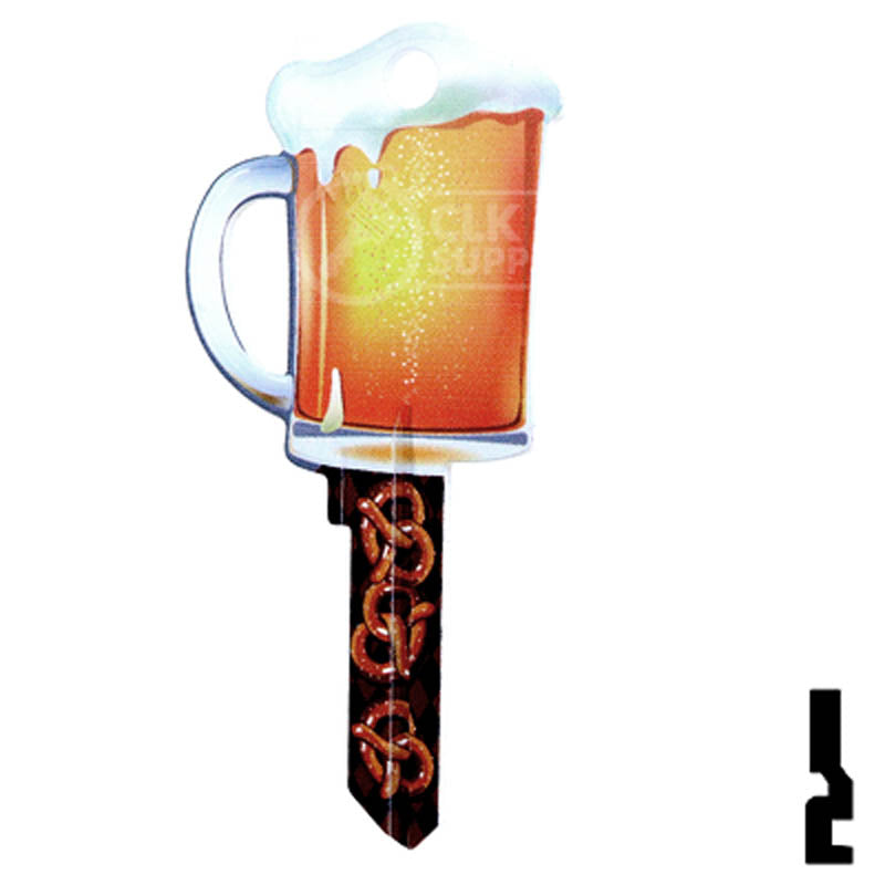 Key Shapes -BEER MUG- Kwikset Key Residential-Commercial Key Lucky Line