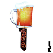 Key Shapes -BEER MUG- Kwikset Key Residential-Commercial Key Lucky Line