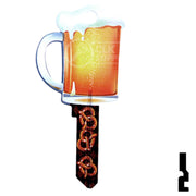 Key Shapes -BEER MUG- Kwikset Key Residential-Commercial Key Lucky Line