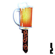 Key Shapes -BEER MUG- Kwikset Key Residential-Commercial Key Lucky Line