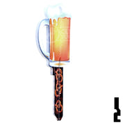 Key Shapes -BEER MUG- Kwikset Key Residential-Commercial Key Lucky Line