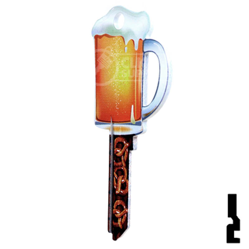 Key Shapes -BEER MUG- Kwikset Key Residential-Commercial Key Lucky Line