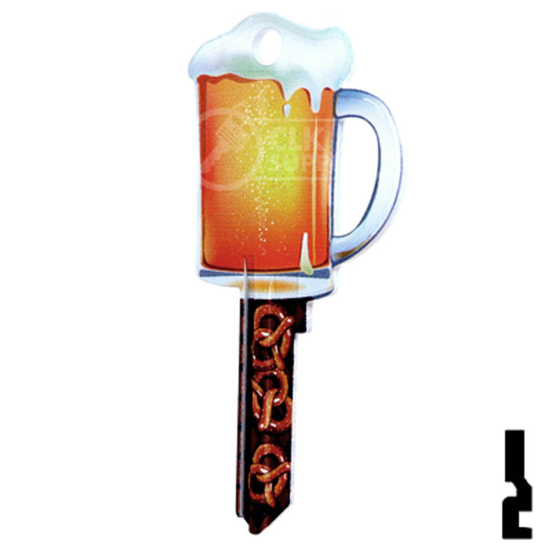 Key Shapes -BEER MUG- Kwikset Key Residential-Commercial Key Lucky Line