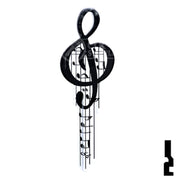 Key Shapes -MUSIC- Kwikset Key Residential-Commercial Key Lucky Line