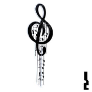 Key Shapes -MUSIC- Kwikset Key Residential-Commercial Key Lucky Line