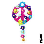 Key Shapes -PEACE SIGN- Kwikset Key Residential-Commercial Key Lucky Line