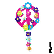 Key Shapes -PEACE SIGN- Kwikset Key Residential-Commercial Key Lucky Line