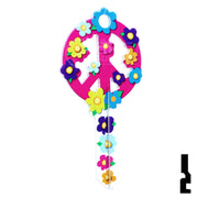Key Shapes -PEACE SIGN- Kwikset Key Residential-Commercial Key Lucky Line