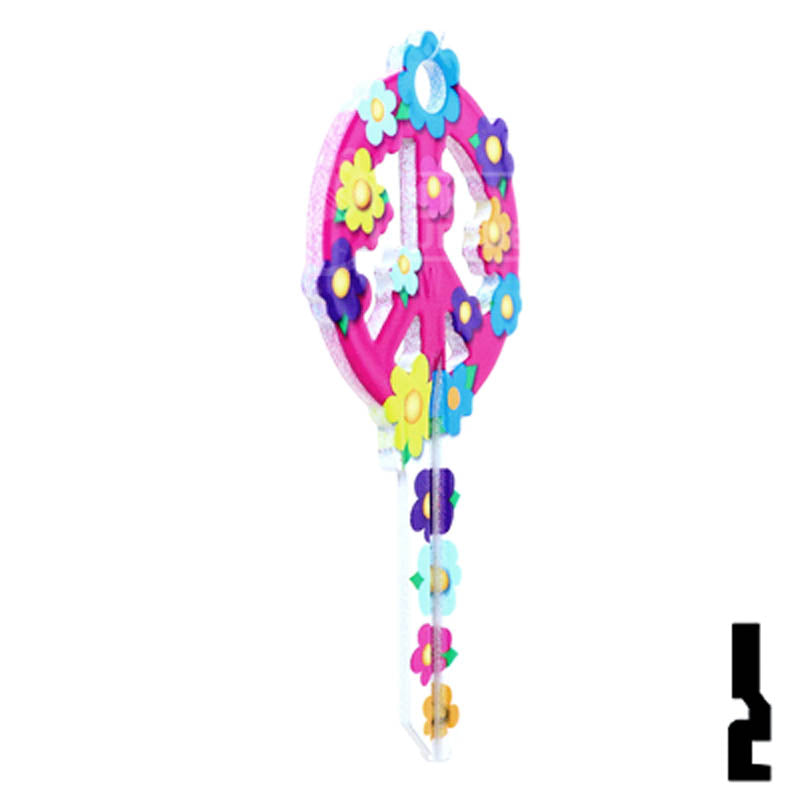 Key Shapes -PEACE SIGN- Kwikset Key Residential-Commercial Key Lucky Line