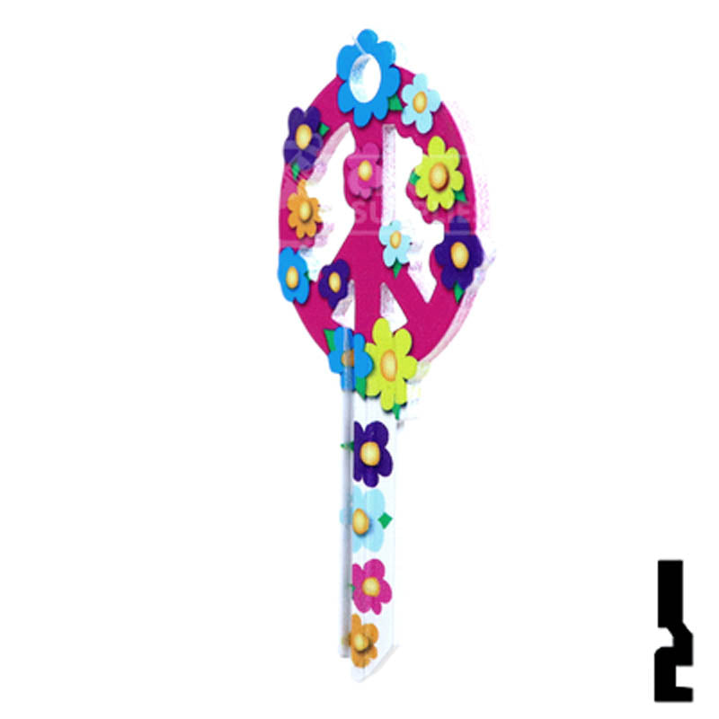 Key Shapes -PEACE SIGN- Kwikset Key Residential-Commercial Key Lucky Line