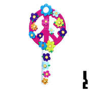 Key Shapes -PEACE SIGN- Kwikset Key Residential-Commercial Key Lucky Line