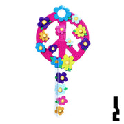 Key Shapes -PEACE SIGN- Kwikset Key Residential-Commercial Key Lucky Line