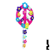 Key Shapes -PEACE SIGN- Kwikset Key Residential-Commercial Key Lucky Line