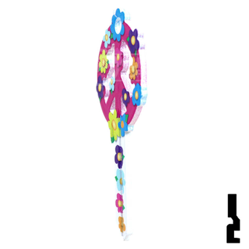 Key Shapes -PEACE SIGN- Kwikset Key Residential-Commercial Key Lucky Line