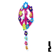 Key Shapes -PEACE SIGN- Kwikset Key Residential-Commercial Key Lucky Line