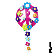 Key Shapes -PEACE SIGN- Kwikset Key Residential-Commercial Key Lucky Line
