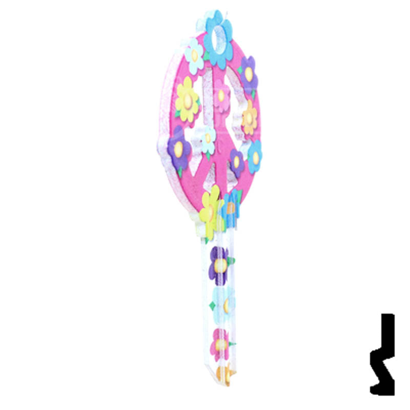 Key Shapes -PEACE SIGN- Schlage SC1 Key Residential-Commercial Key Lucky Line